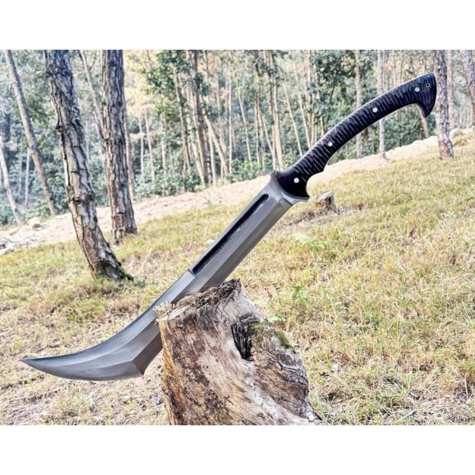 Survival Jungle Machete Sword Handmade Carbon Steel Blade |Hunting Sword Camping