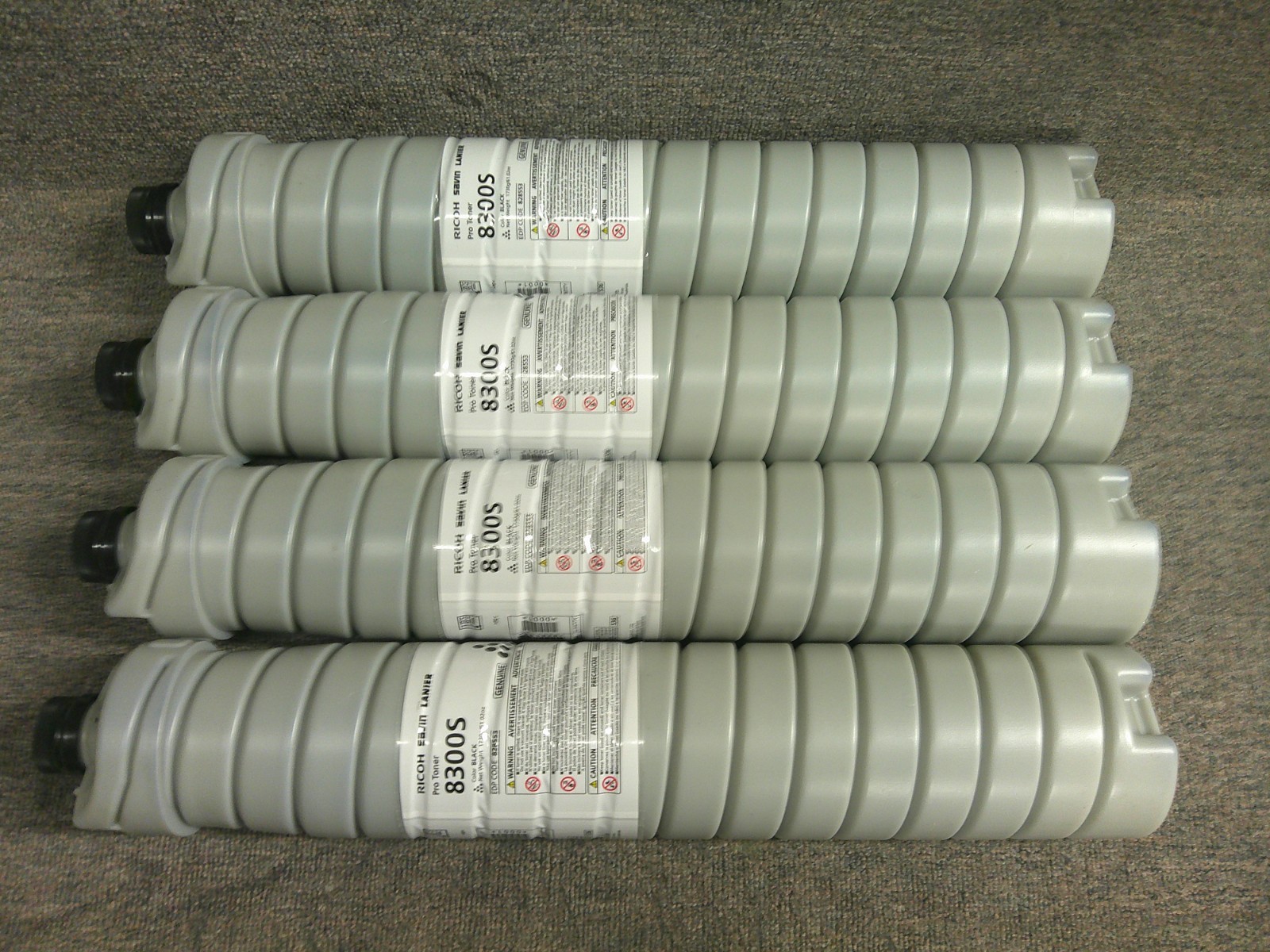 828553 New Genuine Ricoh 4pk Black Pro Toners for the Pro 8300S