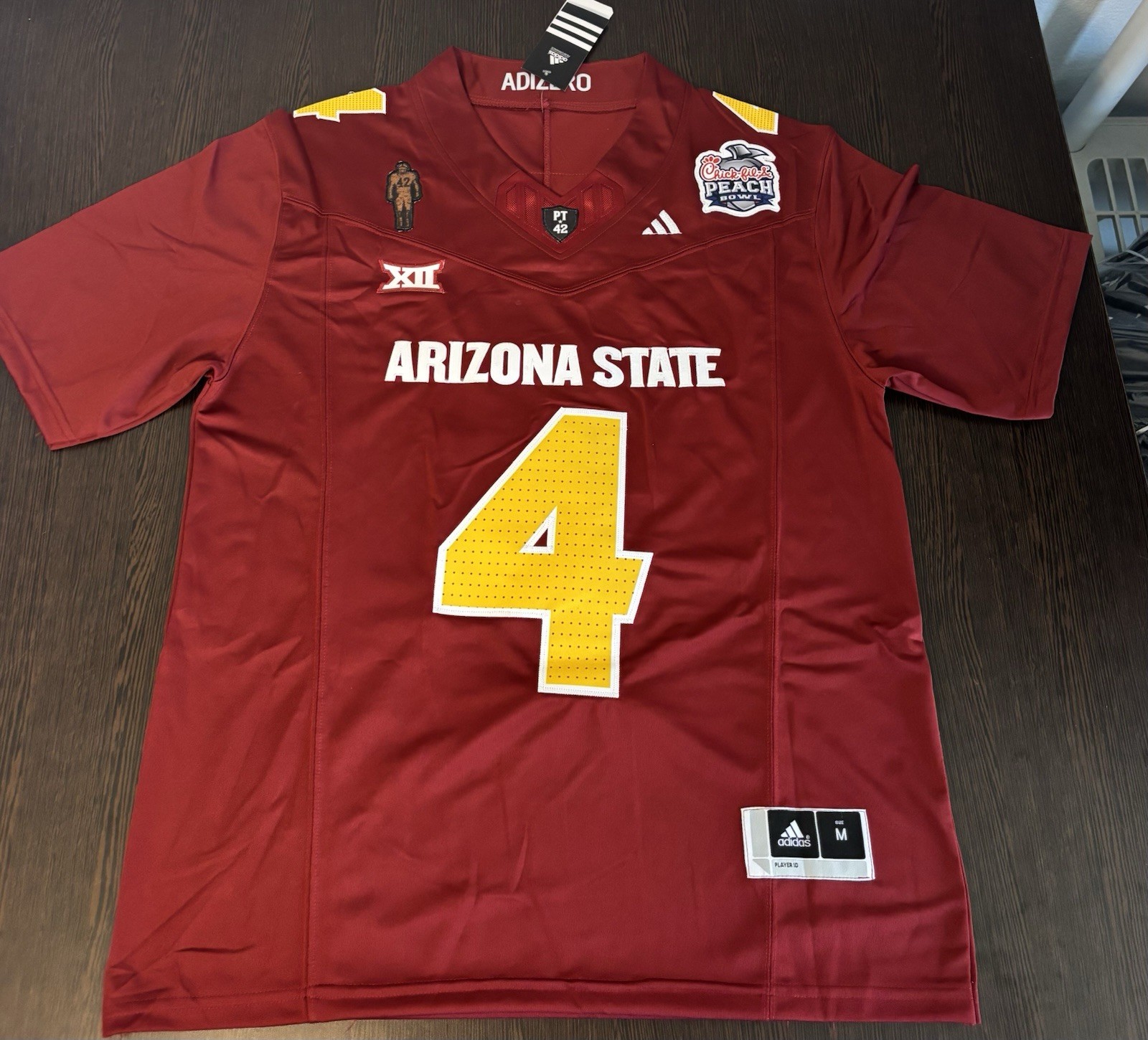 ASU Cam Skattebo Jersey W/Peach Bowl Patch! Fast Shipping !