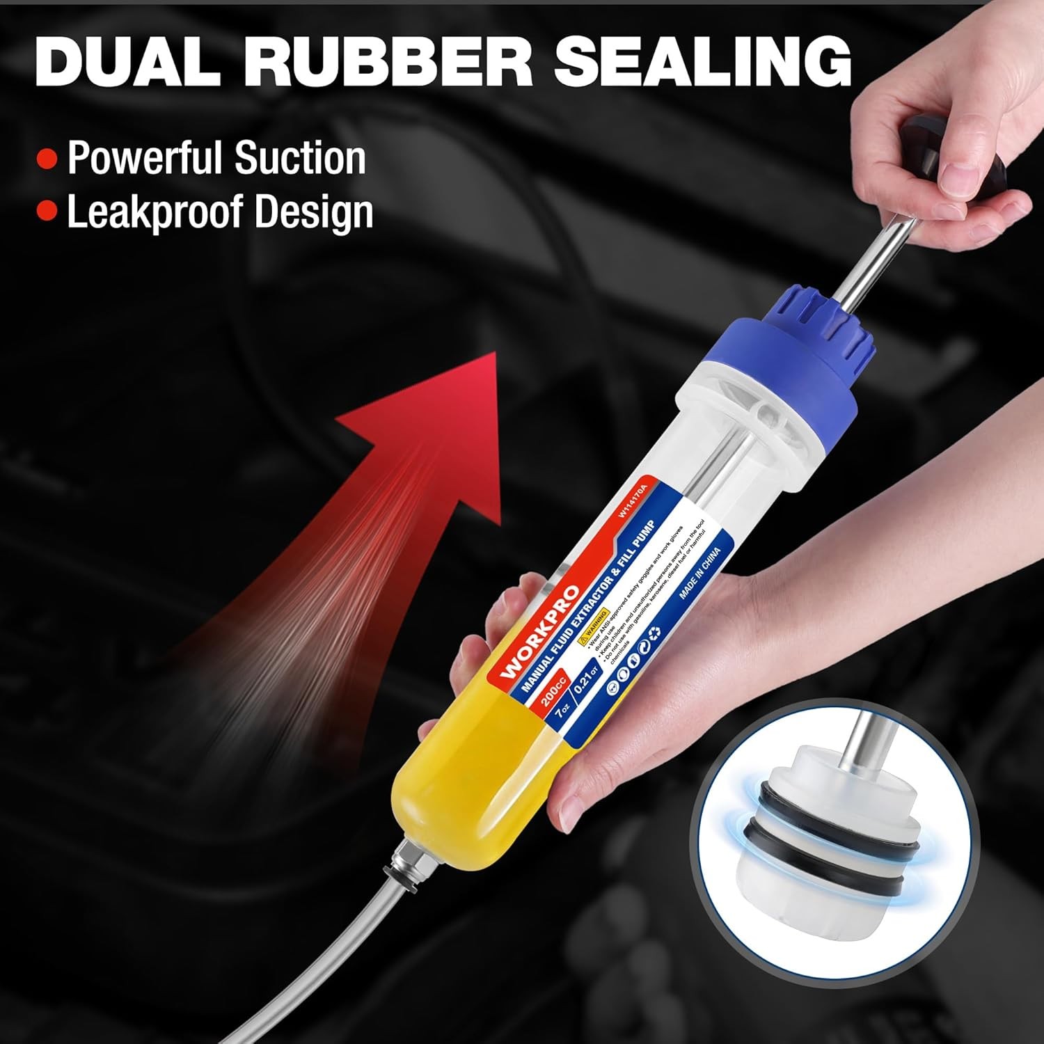 WORKPRO Fluid Extraction Filling Syringe Transfer Pumps Oil Extractor Automotive