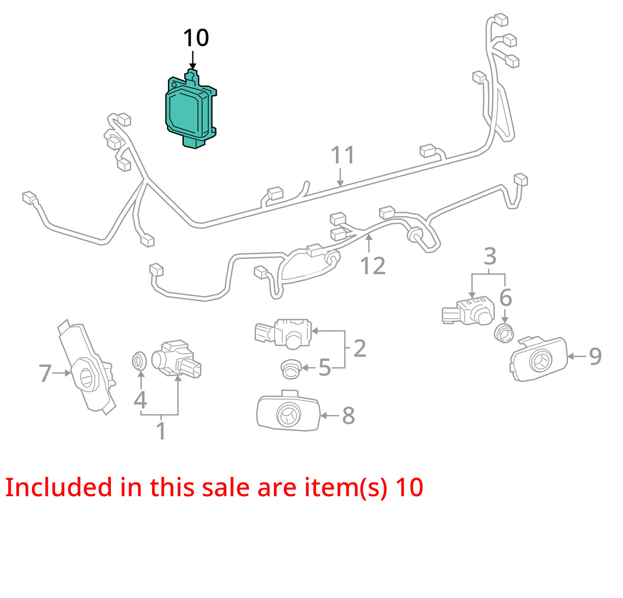 Camera/Projector Radar Unit Blind Spot Alert Inner Quarter Fits 19 PRIUS