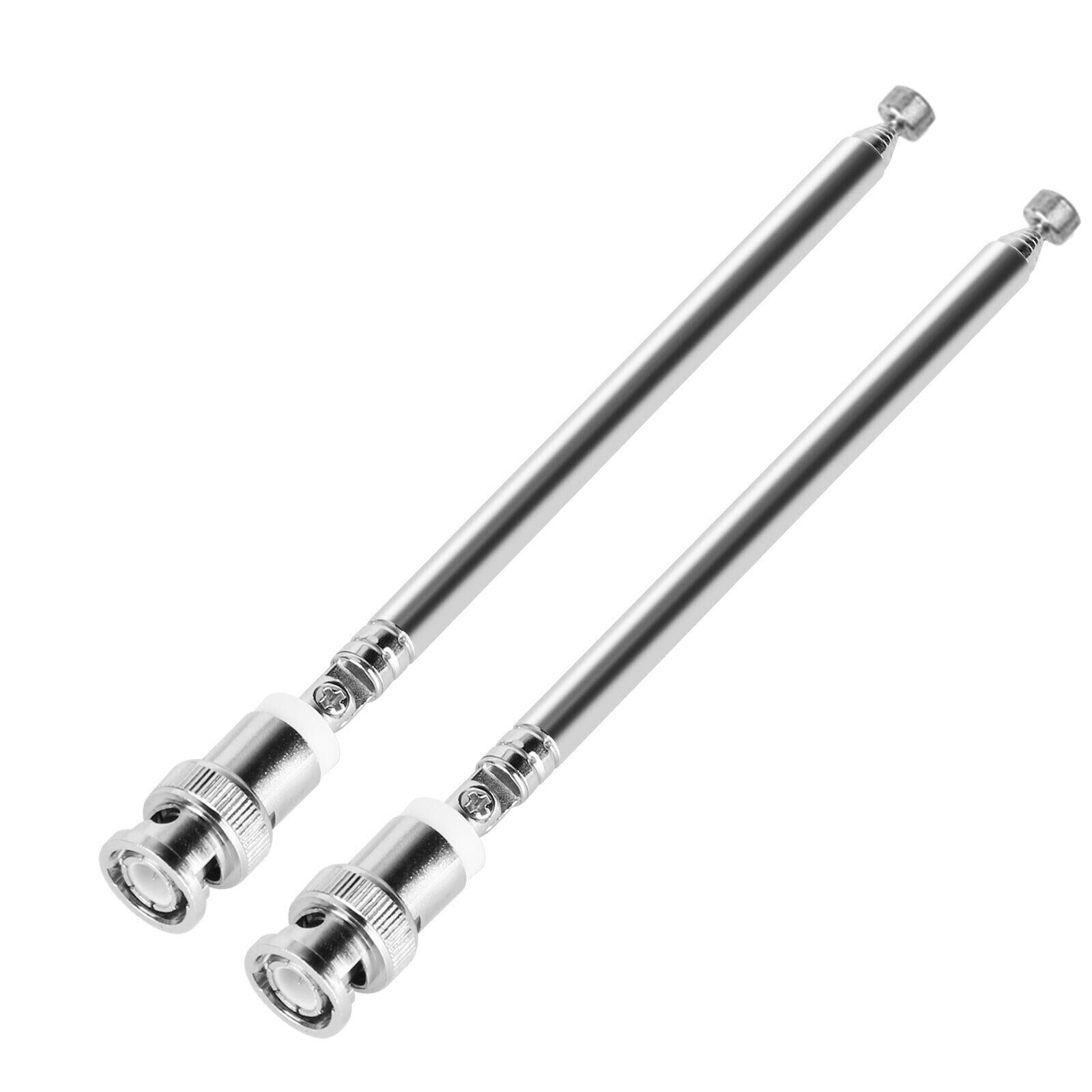 2Pcs 7 Sections VHF/UHF/AM/FM Telescopic Antenna BNC Male Connector Accessories