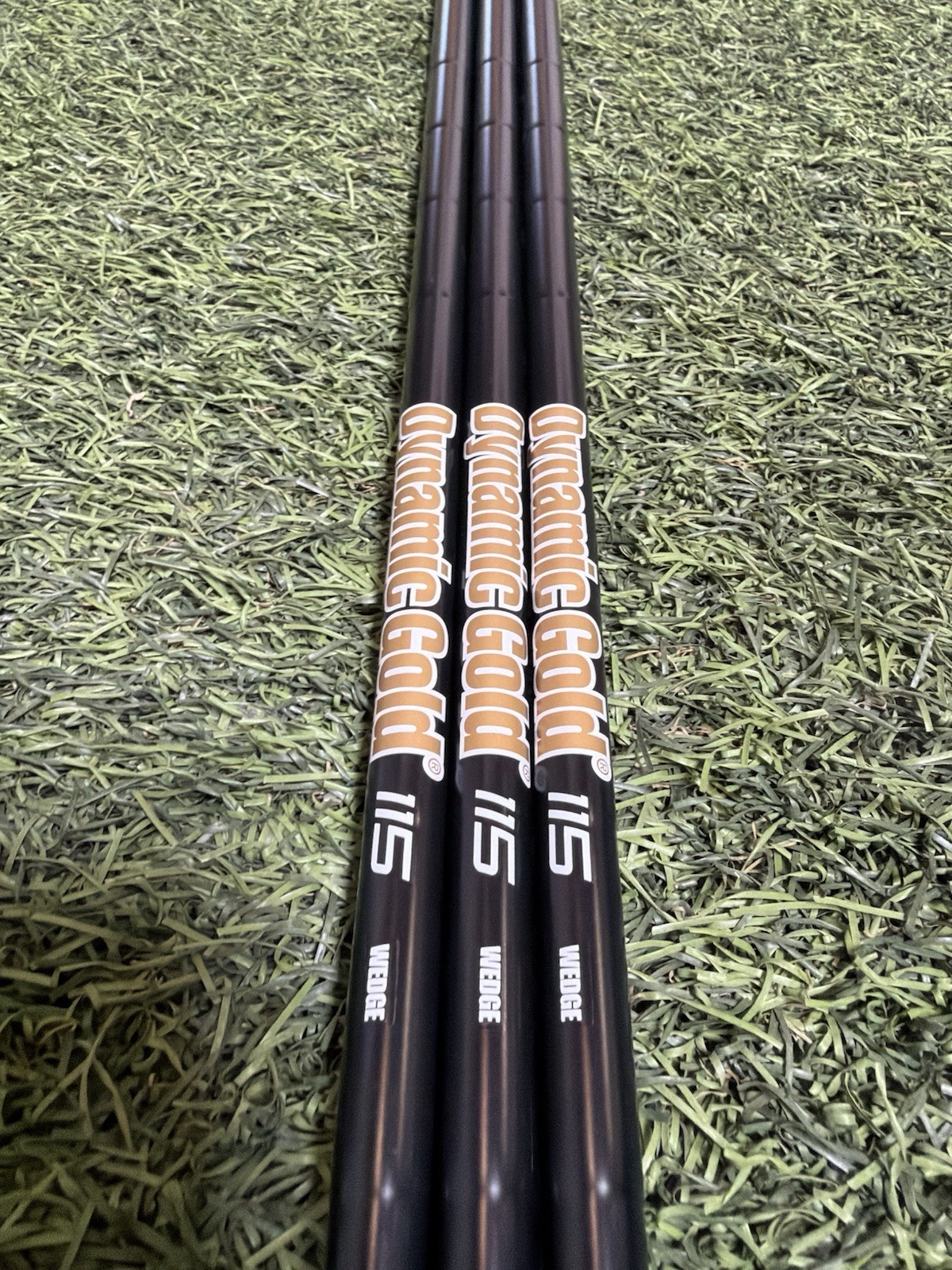 (3) True Temper Dynamic Gold 115 -- ONYX BLACK -- Three Wedge Flex Shafts