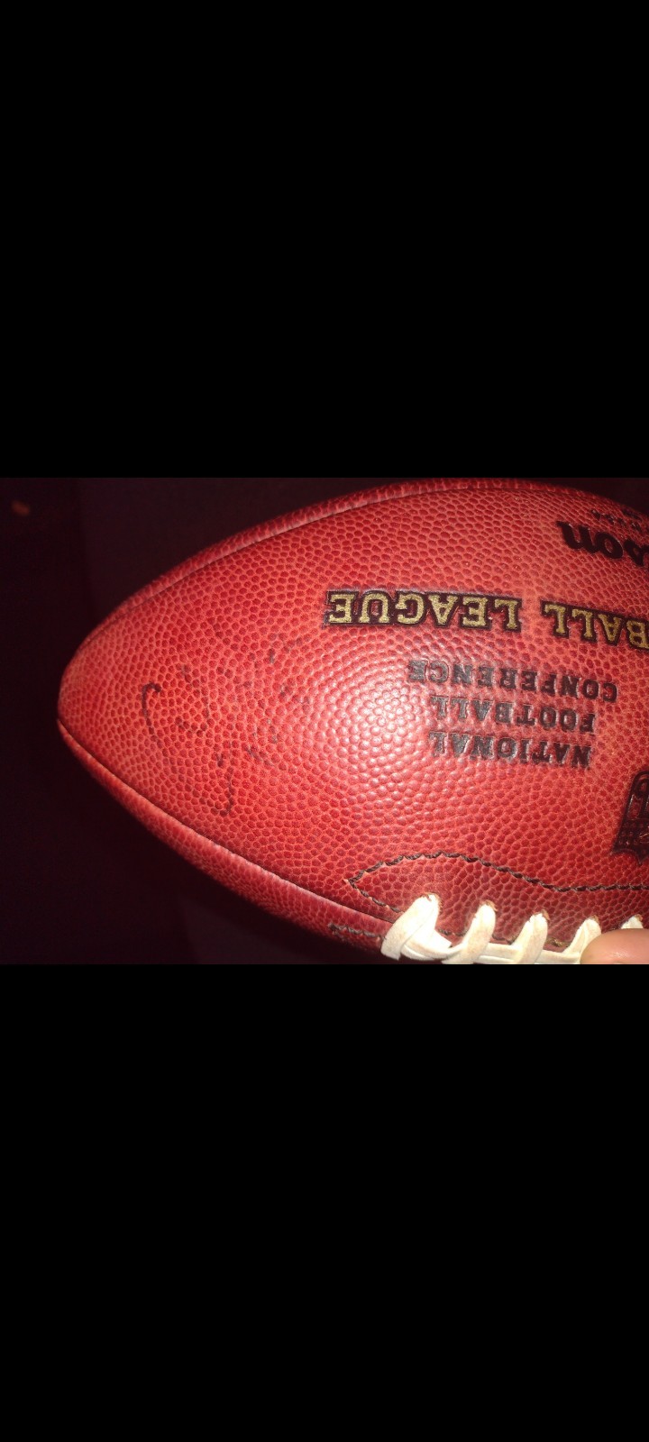 Chicago Bears Game issued Team Used Football signed by BRIGGS BENSON ALSHON etc