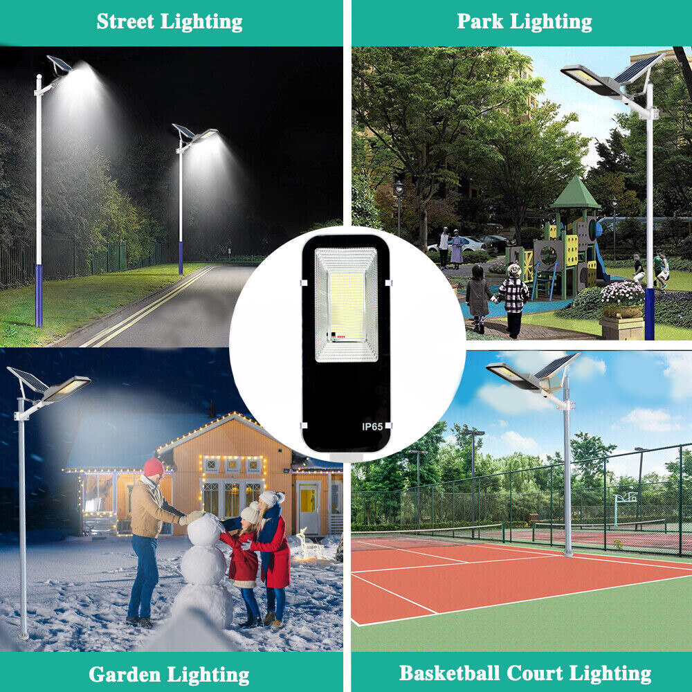 10000LM LED Solar Street Lights Commercial Dusk To Dawn Outdoor Road Wall Lamp