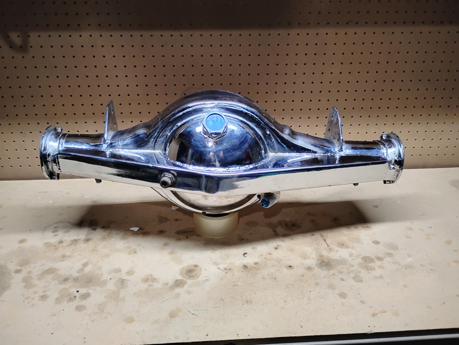 Vintage CHROME 8¾ 8.75 Axle FRONT ENGINE DRAGSTER Slingshot Vtg NHRA GASSER