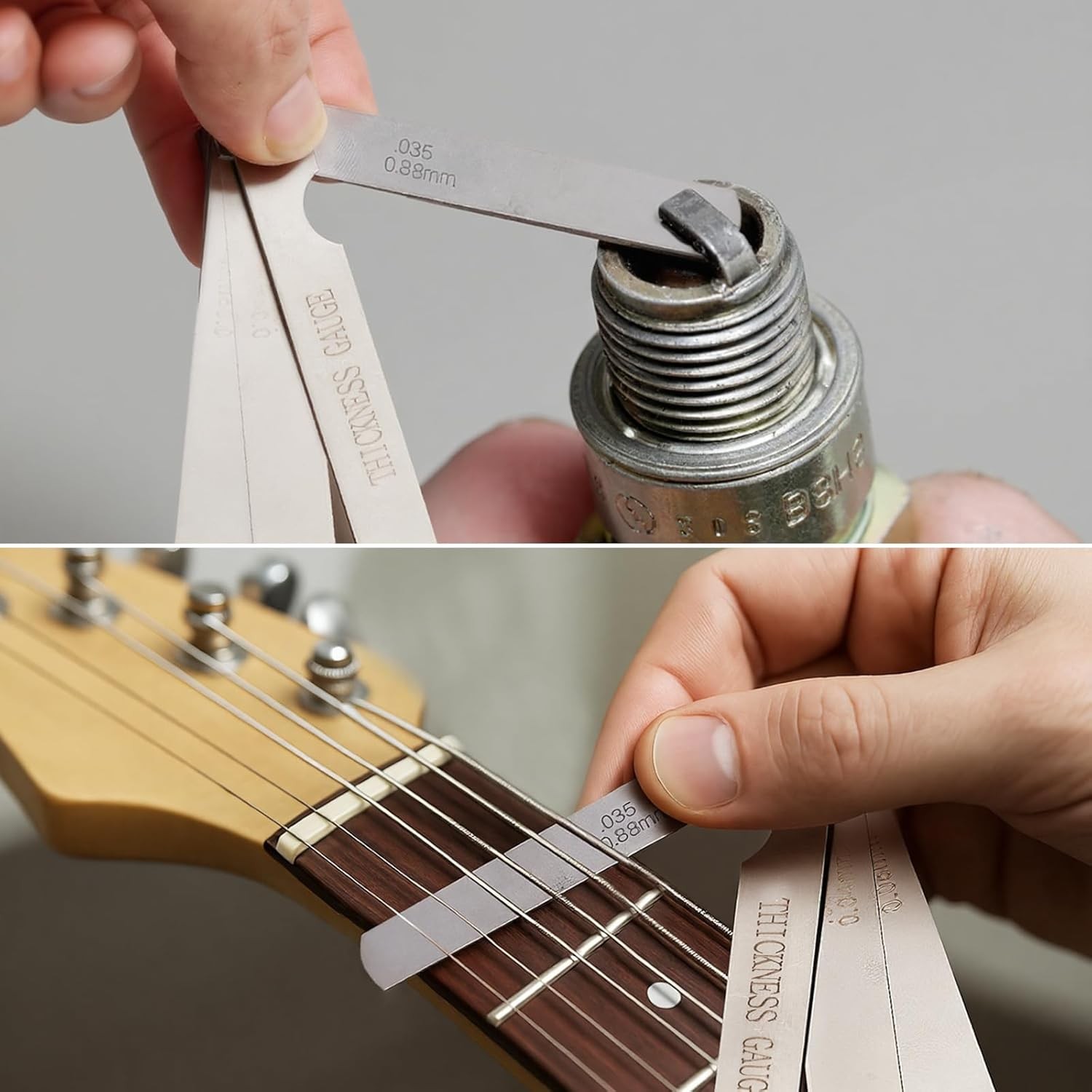 2PCS Feeler Gauges Set - Stainless Steel Feeler Gauges for Valves, Standard SAE/