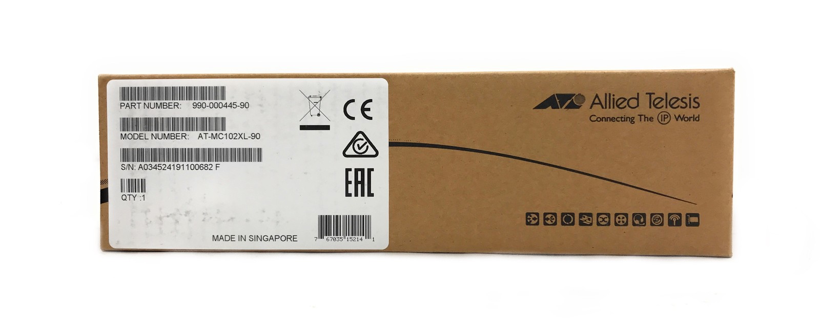 NEW Allied Telesis AT-MC102XL-90 Fast Ethernet Media Converter 990-000445-90