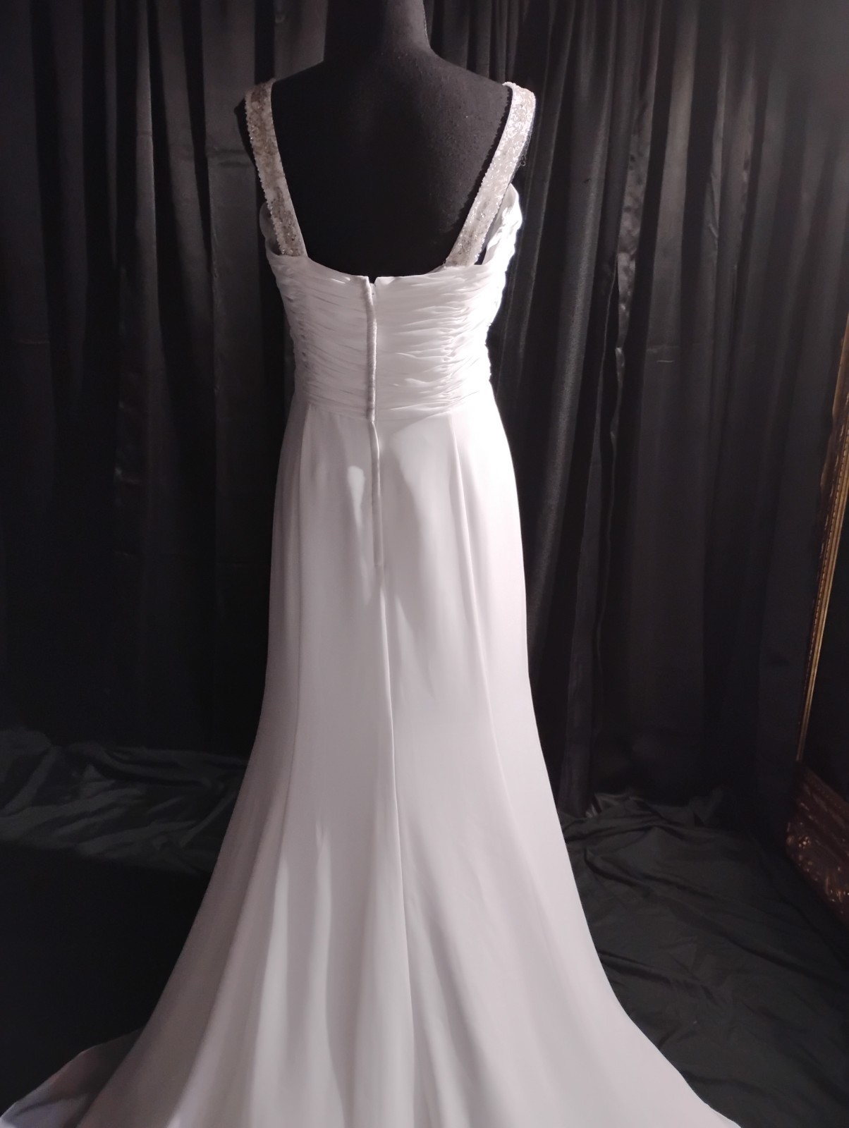 Pearl Bridal Collection Chiffon XXL Wedding Gown Small Train Dress