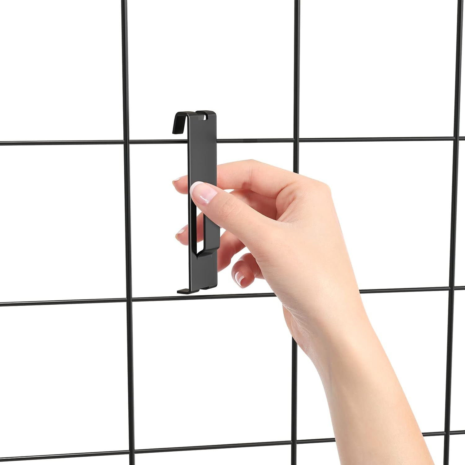 15 Pcs Gridwall Utility Notch Hook Gridwall Picture Hanger Commercial Black Grid