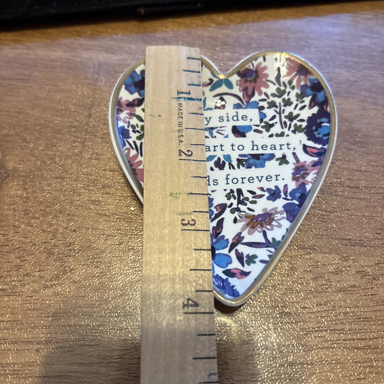 Demdaco - Side By Side Heart To Heart Friends Forever Heart Trinket Dish