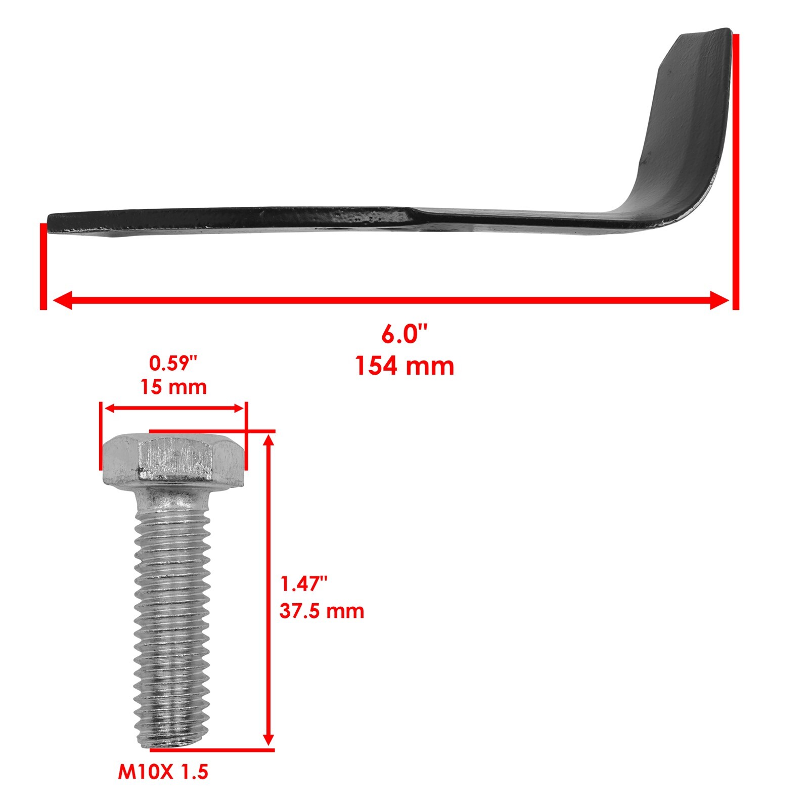 Caltric 370-360 1901118 1901118A Tiller Tine Set for Stens Troy Bilt