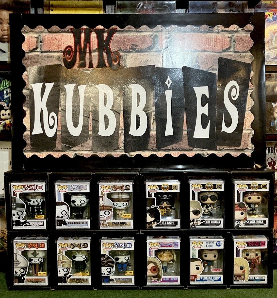 Funko Pop Display Kubbie TWO PACK...BLACK. FITS HARD STACKS, ARMOR & THRILLJOY