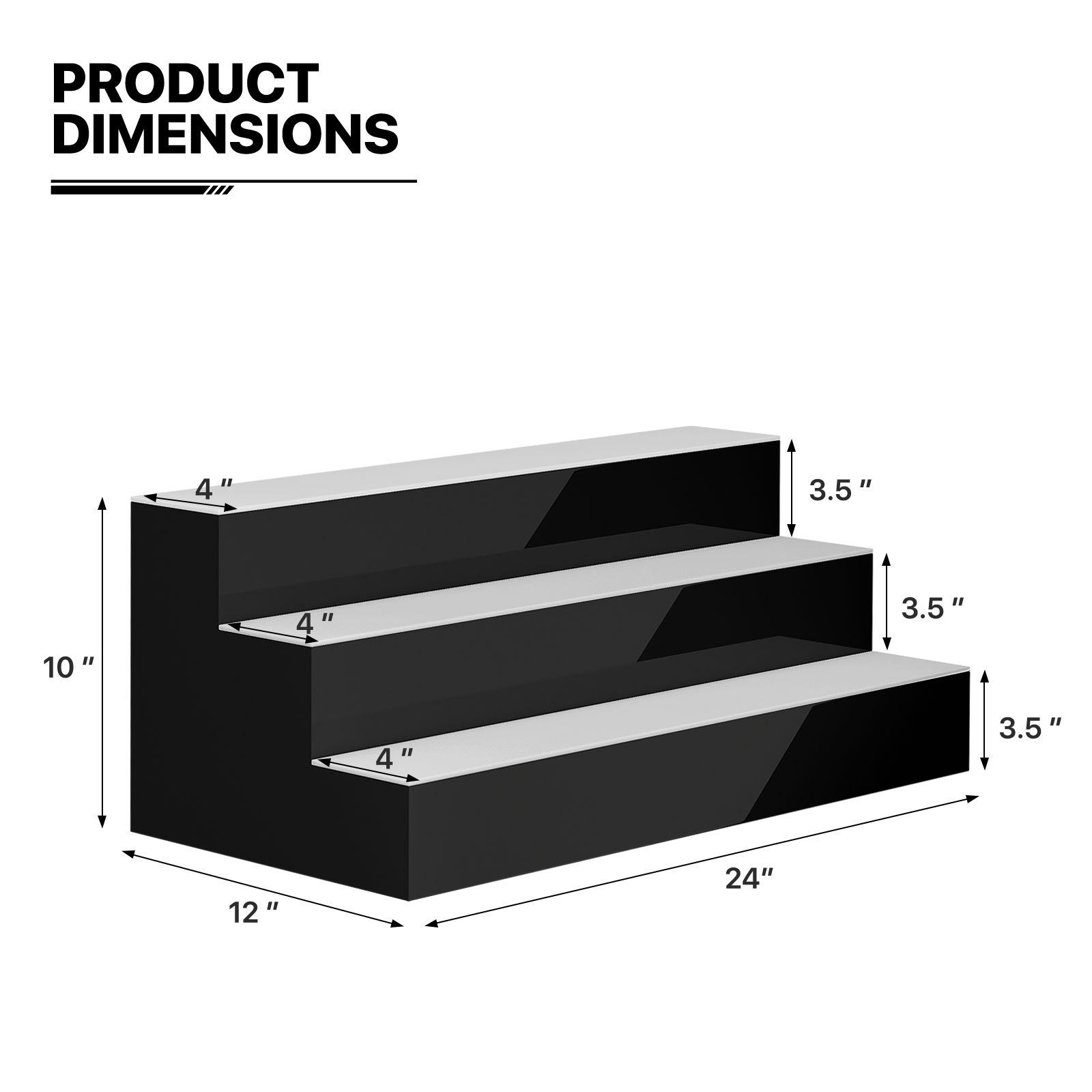 3 Step[REMOTE CONTROL+20 COLORS]LED Lighted 24" Bar Liquor Bottle Display Shelf