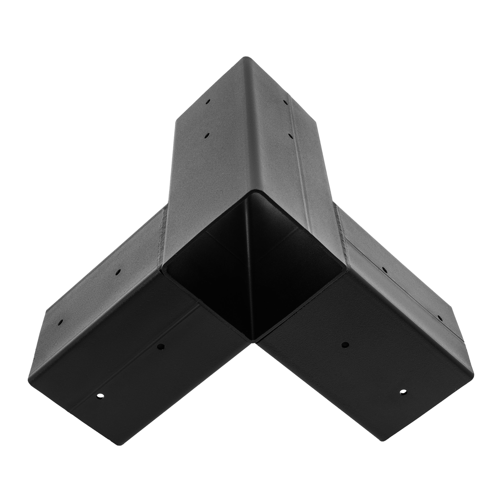 8PCS Black Powder Coated Pergola Brackets Kit 3-Way Right Angle Corner Bracket