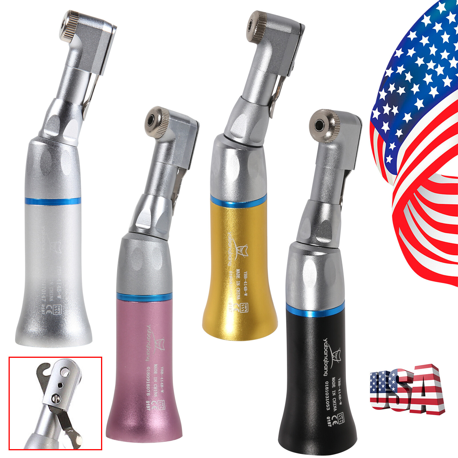 Dental low slow speed straight handpiece/ contra angle/ air motor 2/4 NSK E-type