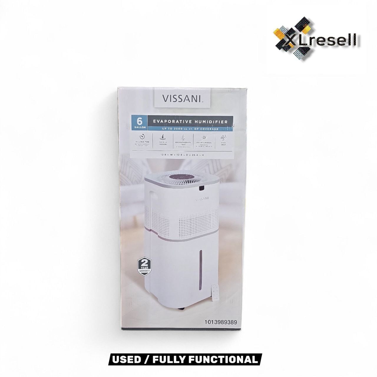 Vissani 6 Gal. Evaporative Humidifier for Whole House in White