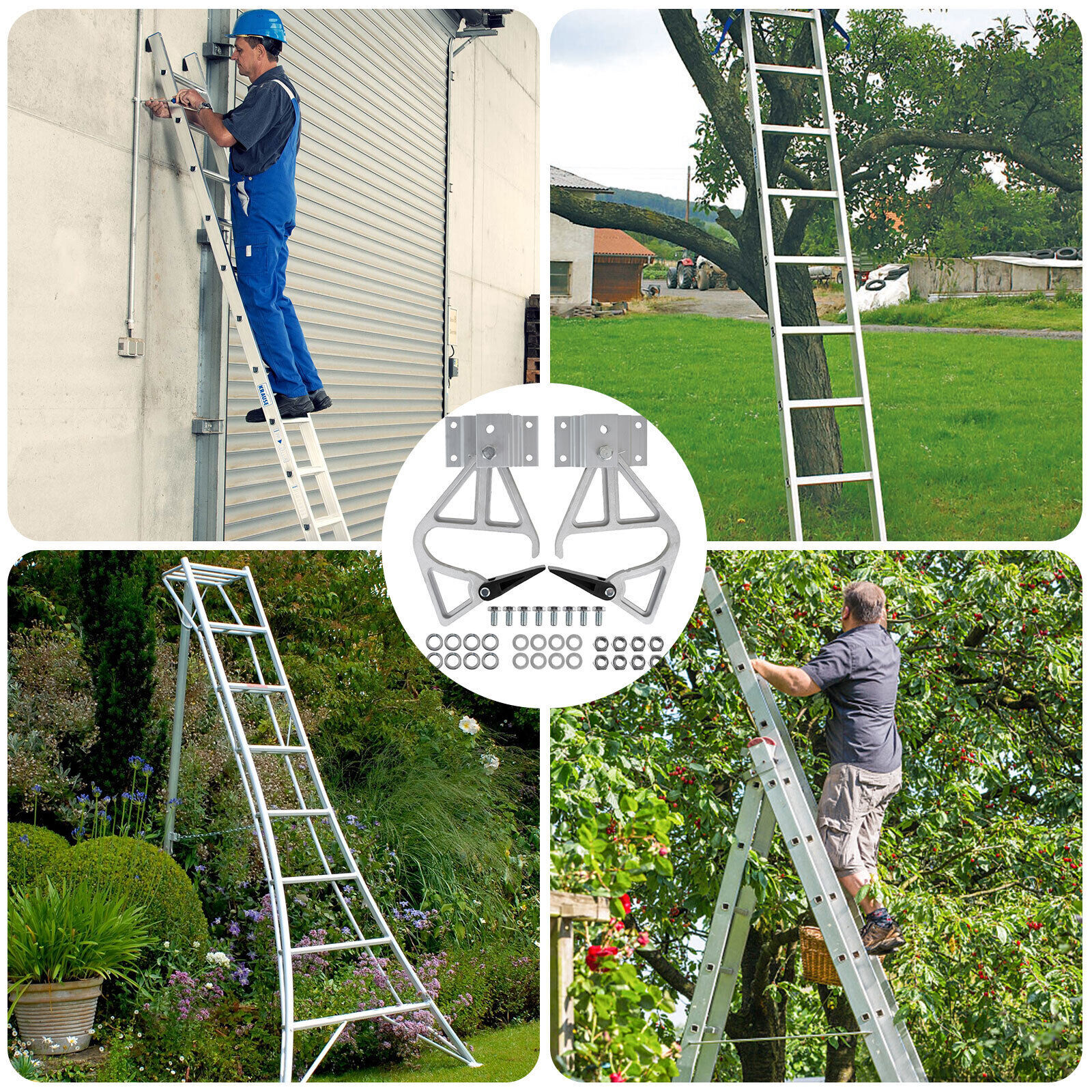 2Pcs Extension Ladder Locks Aluminum Alloy Rung Lock Kit Sturdy Ladder Parts