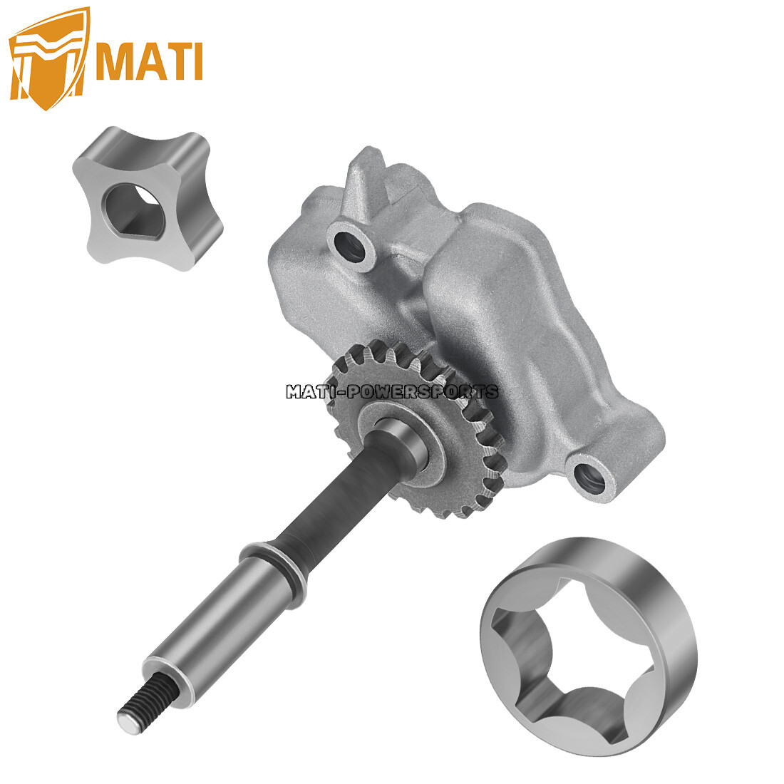 Oil Pump Assembly w/ Inner & Outer Rotor and Shaft for Kawasaki KFX700 2004-2009