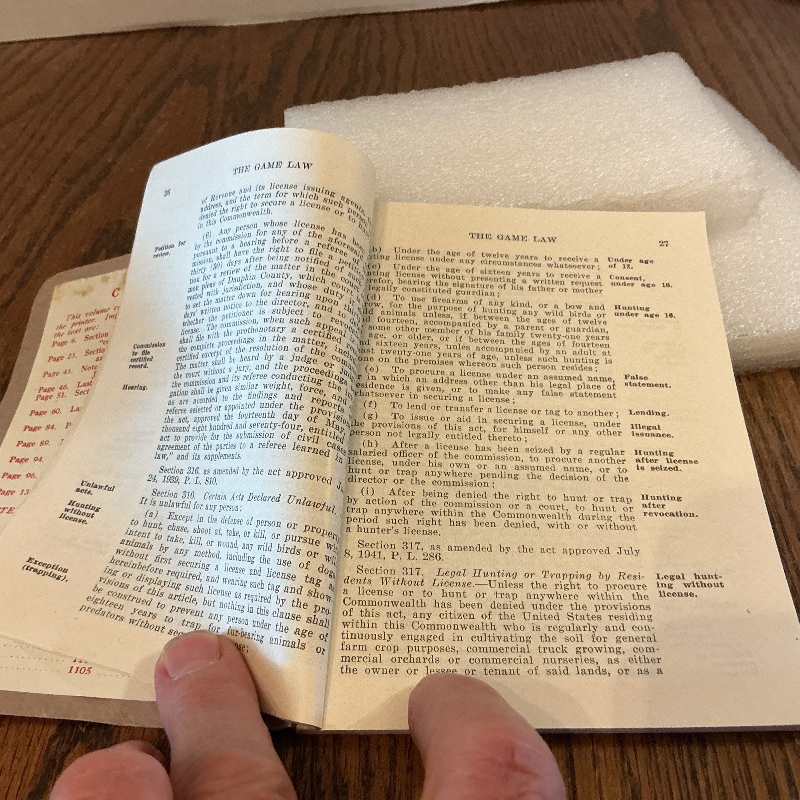 Vintage 1947-48 Pennsylvania Game Laws,used condition