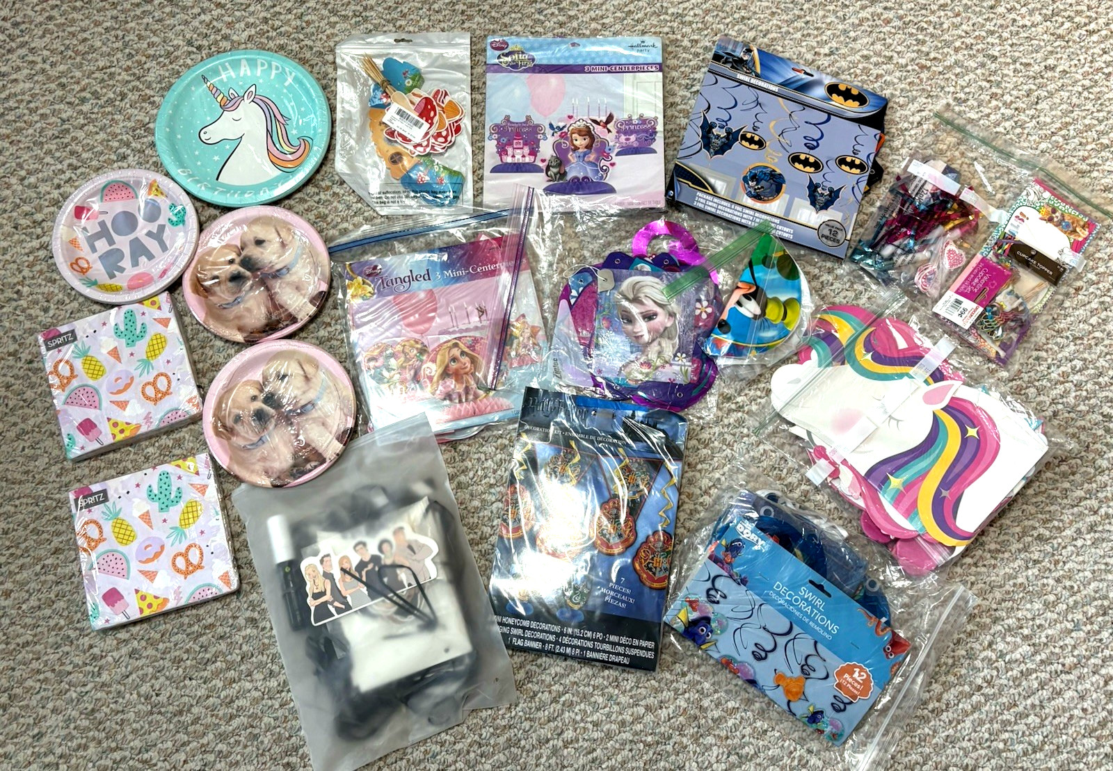 Huge Lot of Birthday Party Themed Decorations