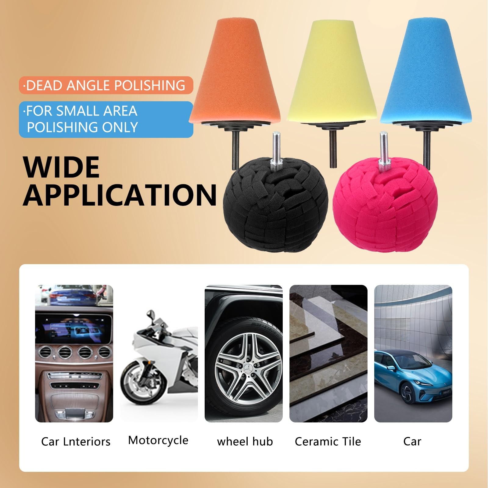 5Pcs Aluminum Polishing Kit Foam Sponge Polishing Balls Wheel Polishing Kit f...