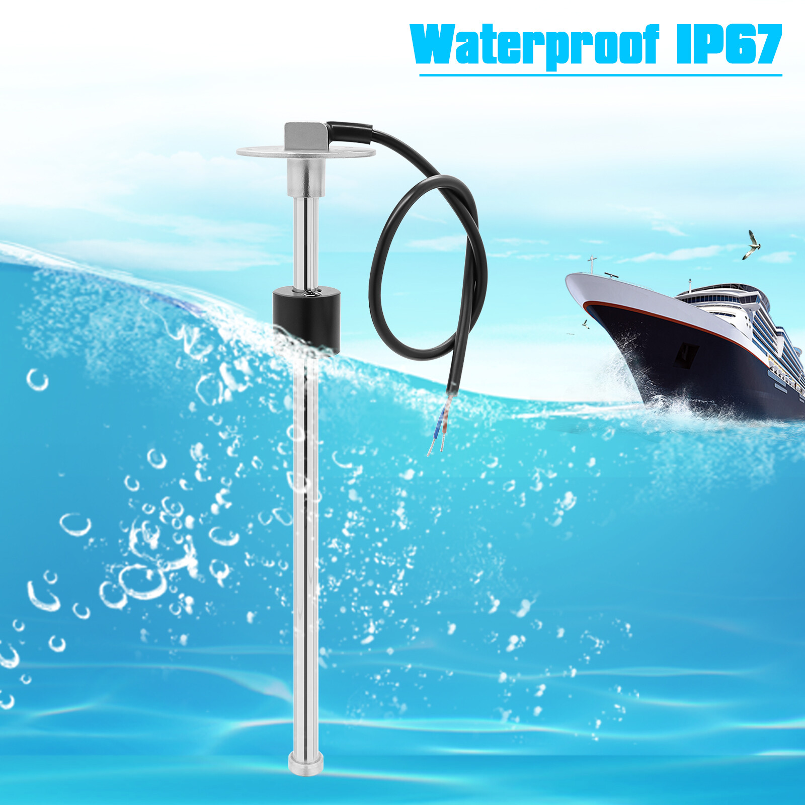 125mm-350mm Marine Boat Fuel Sending Unit Tank Level Sender Sensor 240-33ohms US