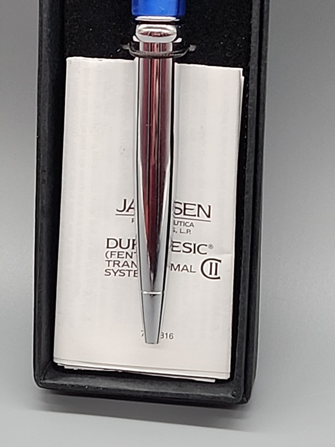 Duragesic Fentanyl Drug Rep Pharmaceutical Pharma Metal Pen Silver Promo Rare