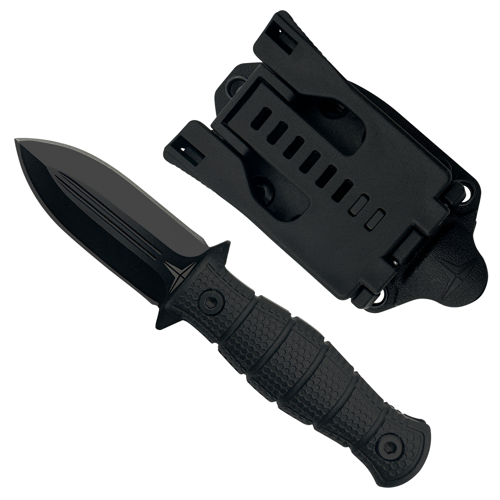 TAKUMITAK 6.5" Full Tang Tactical EDC Fixed Blade Knives w/ MOLLE Webbing Clip