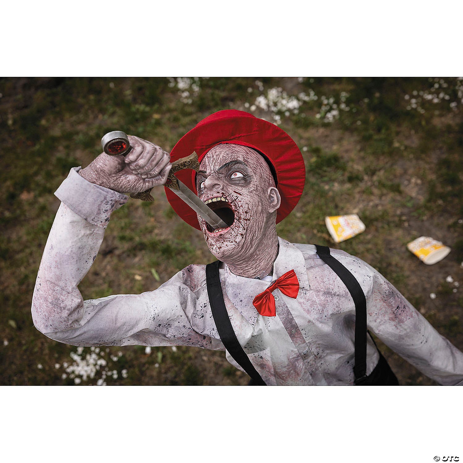 Life Size 72" Animated Sword Swallower Freak Show Halloween Animatronic Prop