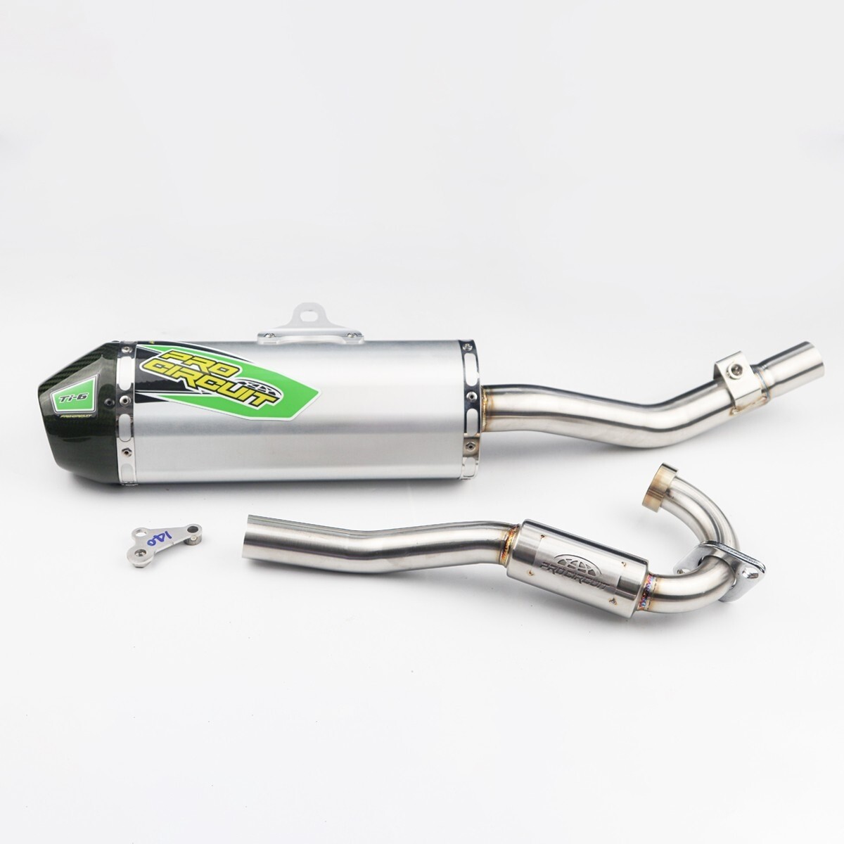 Full System Complete Muffler Exhaust Green Carbon Fit FOR KAWASAKI KLX140L KLX