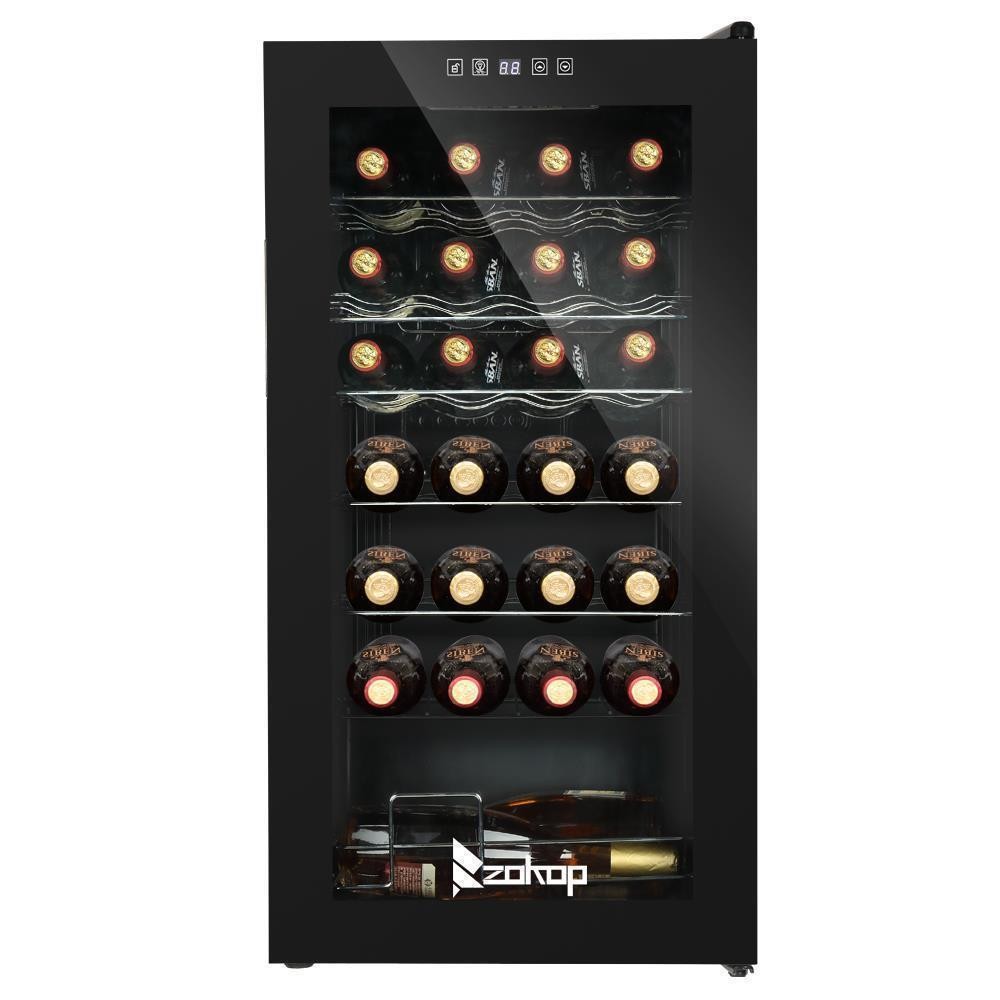 Electric 28 Bottles 80L Wine Fridge Bar Cooler Cabinet Refrigerator LED Digital