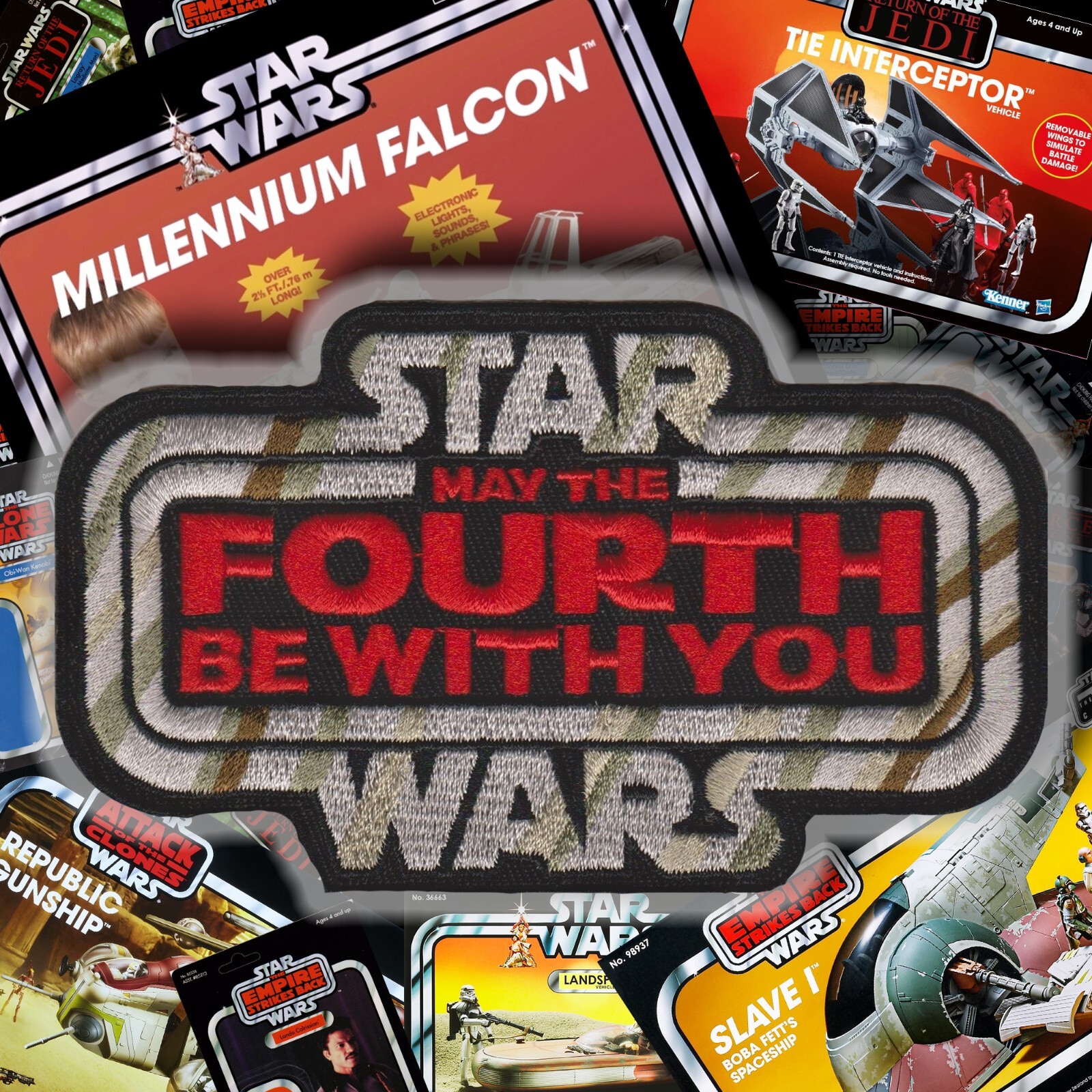 Star Wars "MAY the FOURTH BE WITH YOU" Embroidered, iron-on, 4.5" patch, May 4th