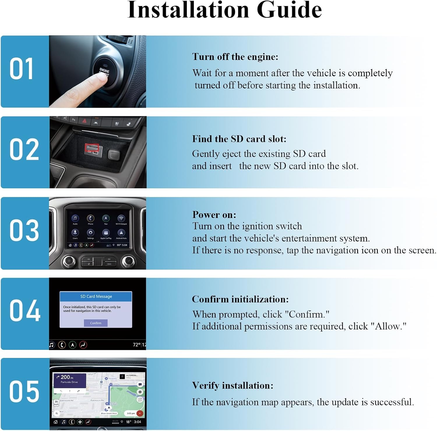 2024 Latest Navigation SD Card Map Update, Compatible with GM Chevrolet,