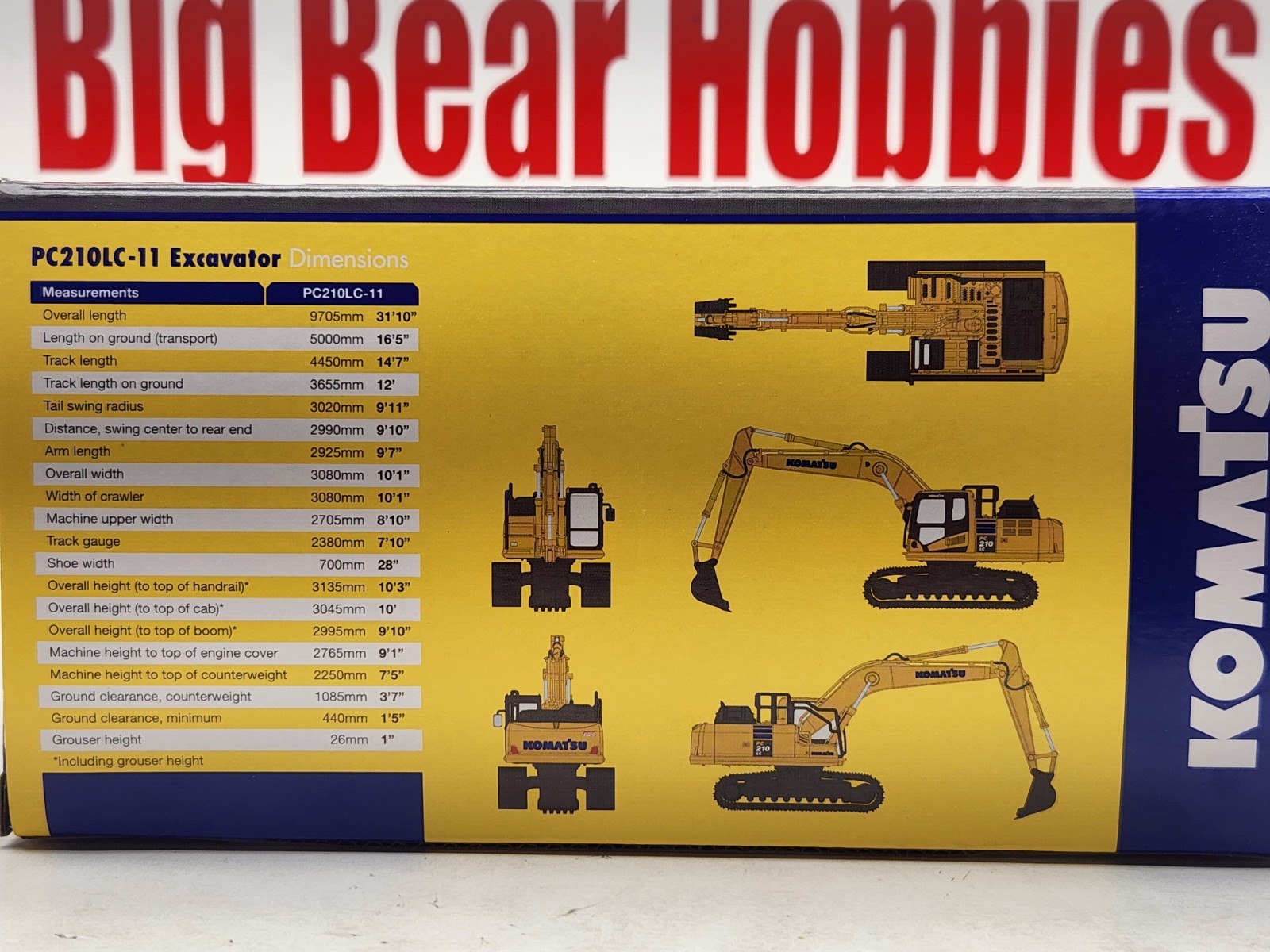 1/64 First Gear #60-0326 Diecast Komatsu PC210LC-11 Excavator