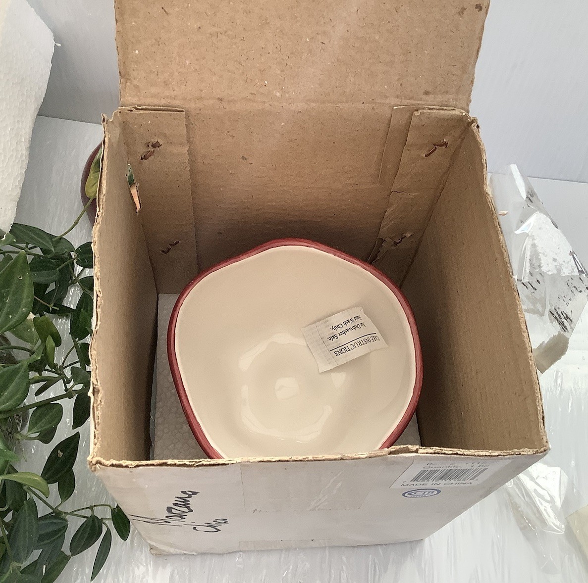 Ceramic Apple Cookie Jar Canister w Lid Red Kitchen Decor 6” New In Box