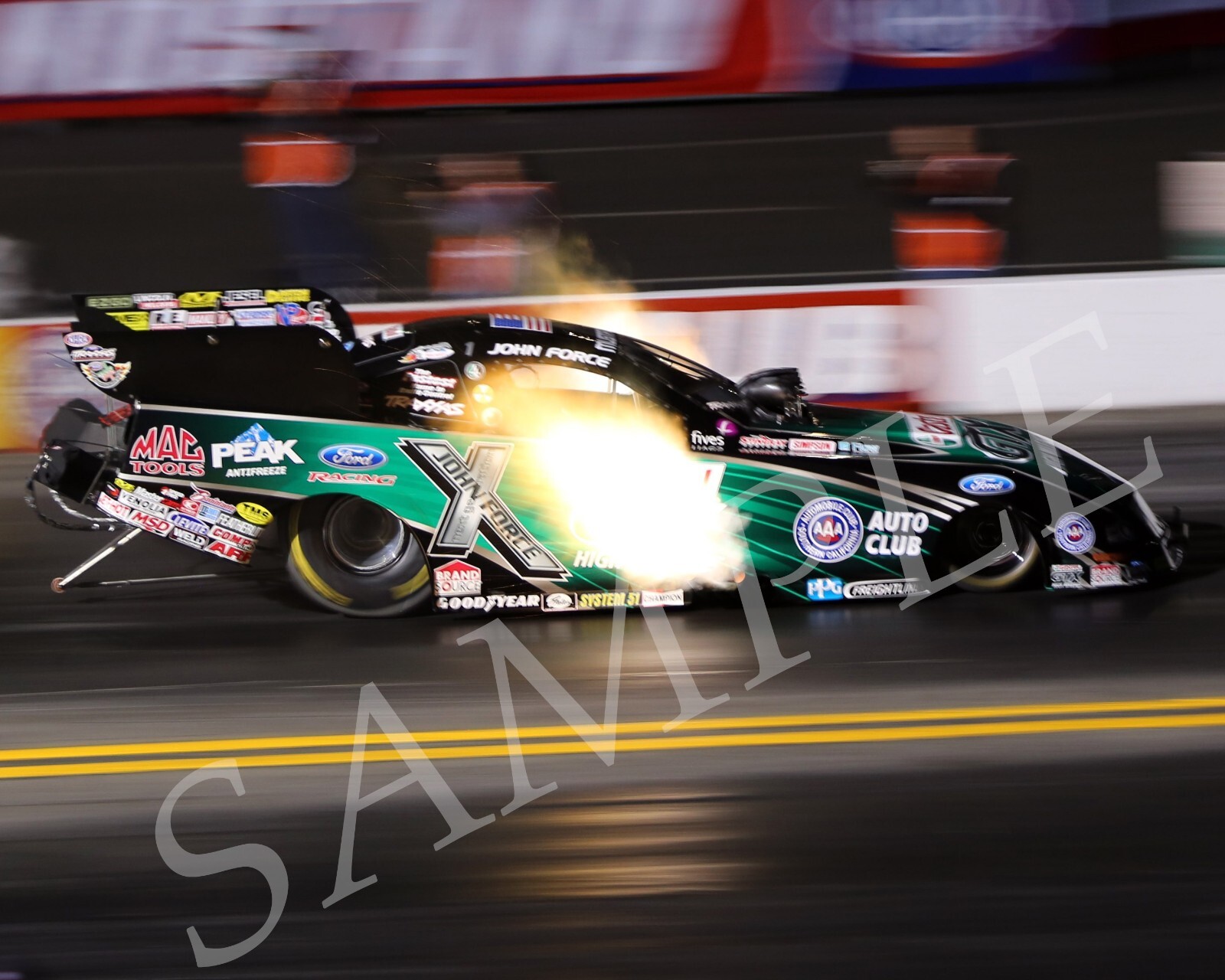 JOHN FORCE CASTROL GTX FUNNY CAR AT POMONA 8X10 GLOSSY PHOTO #7