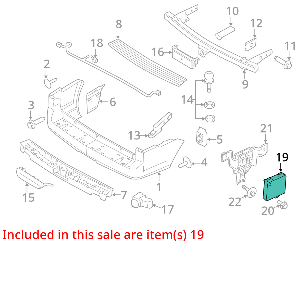 2015 2016 2017 Lincoln Navigator OEM Right Rear Blind Spot Radar DG1T-14C689-EA