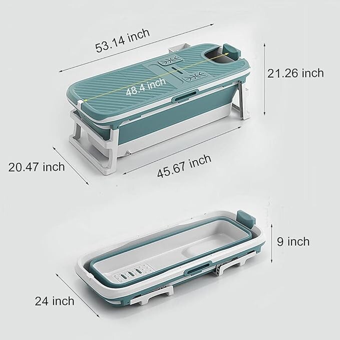 OPEN BOX|Foldable Bathtub Portable Soaking Bath Tub for Adult,Ideal for Hot/Ice