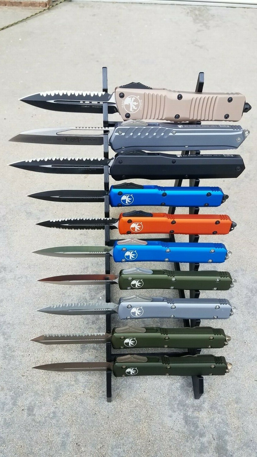Polymer 10 Knife Display Stand Knife Rack knives