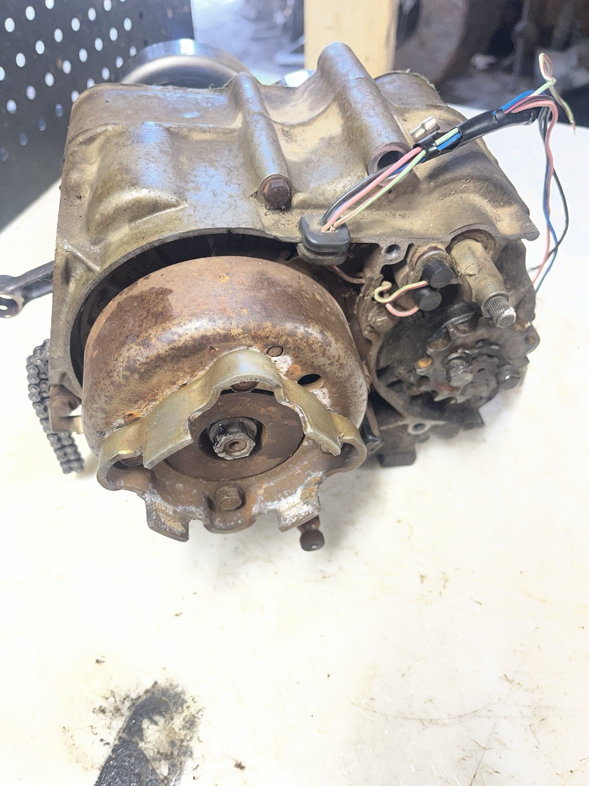 1993 Honda TRX 90 Bottom End Engine Crankcase Case Crankshaft Clutch Flywheel