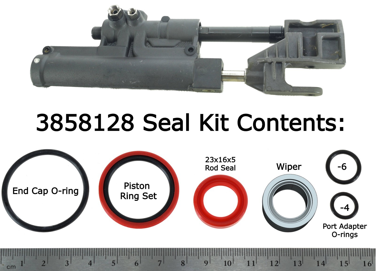 Volvo Penta 3858128 SX Steering Actuator Rebuild Seal Kit