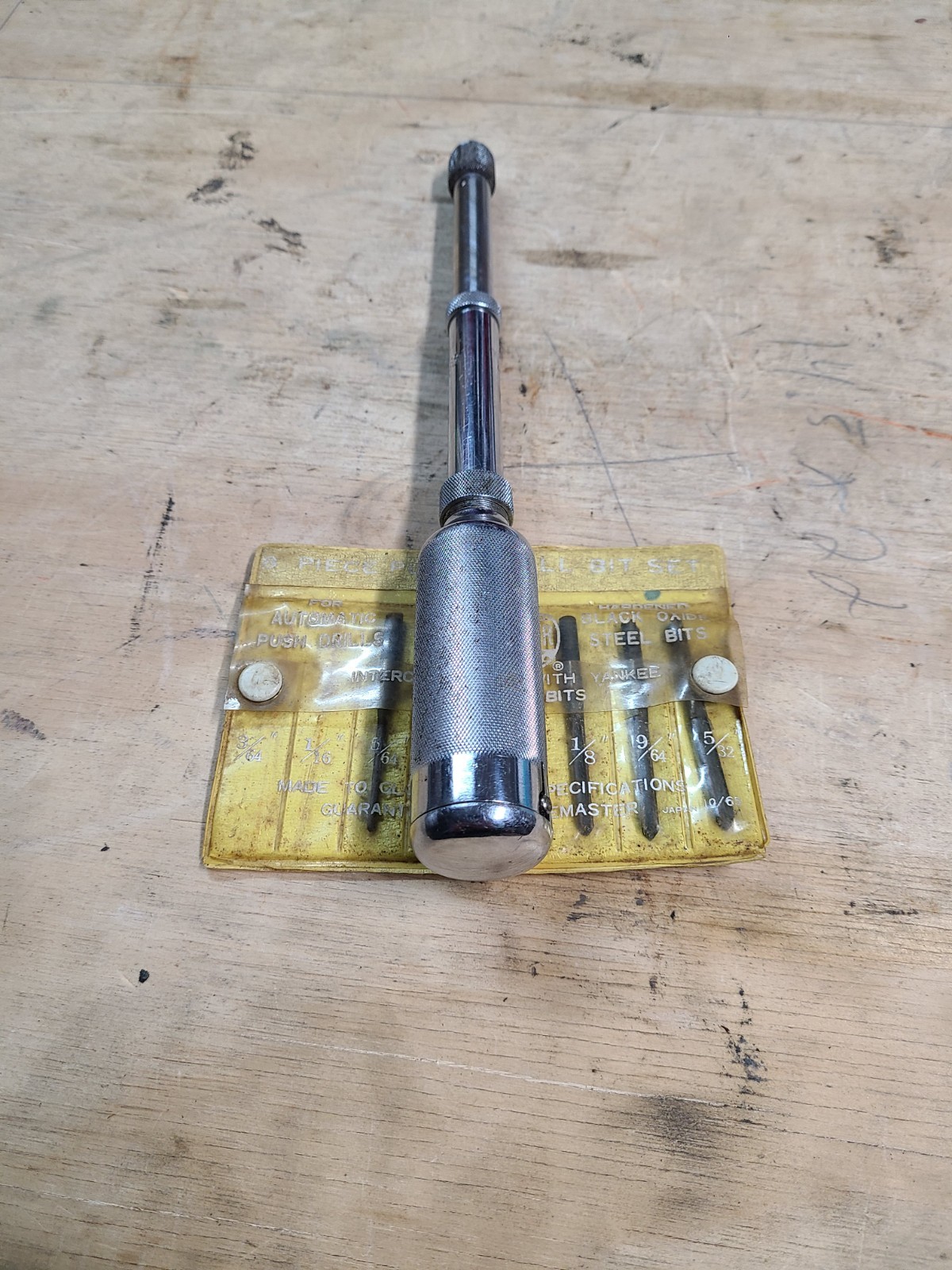 North Bros YANKEE No. 41 Push Drill w/ Bits Some NOS USA Stanley Vintage