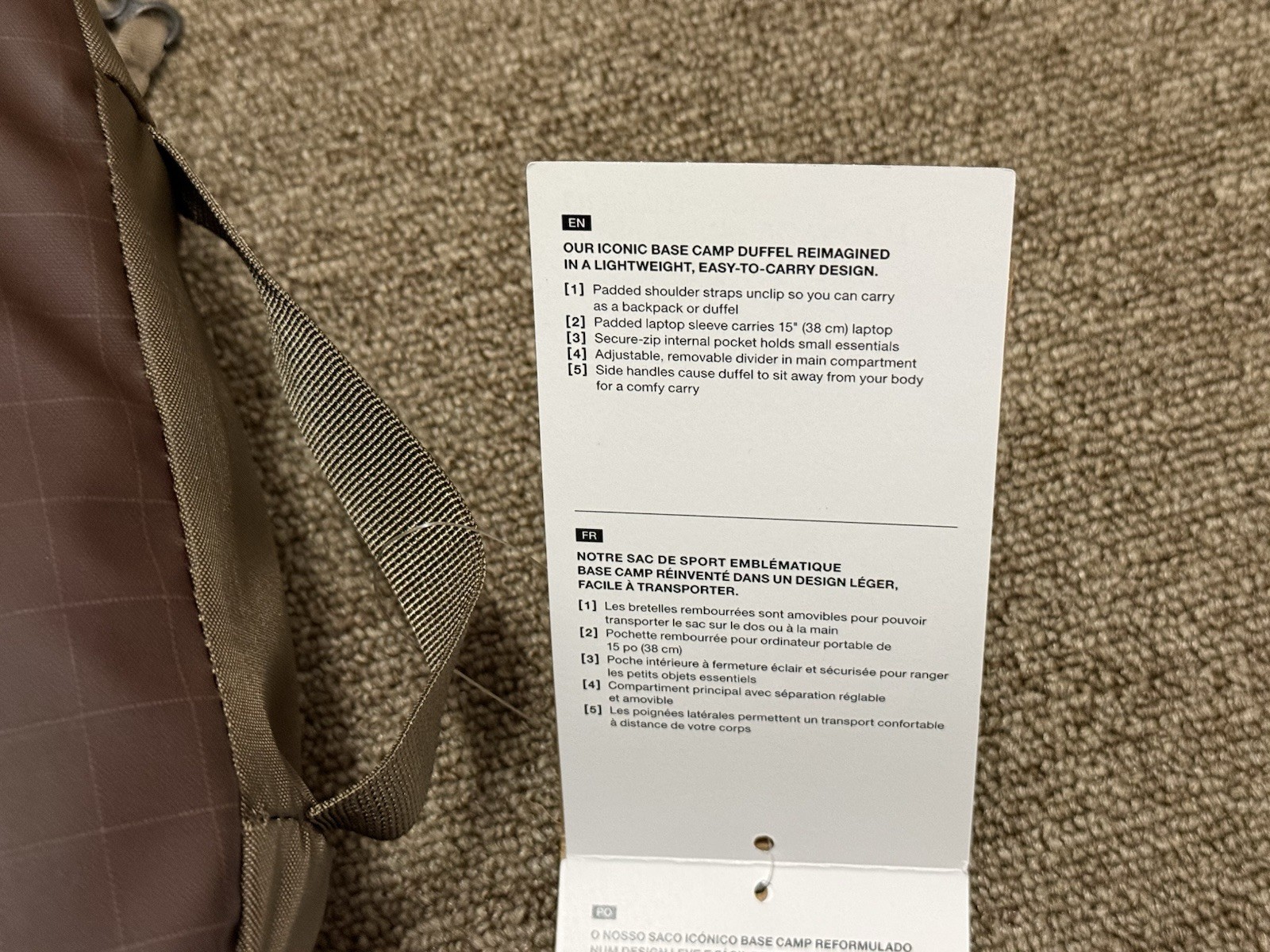 The North Face Base Camp Voyager Duffel 32L Smokey Brown/Khaki Bag NWT