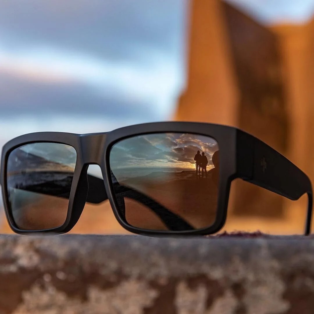 Polarized Spy Cyrus Sunglasses Soft Matte Black Frame Smoke Tint Polarized Lens