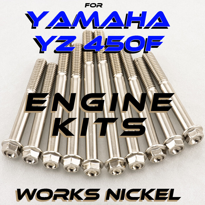 ENGINE Bolt Kit for Yamaha 2006-2009 YZ450F | Works Nickel bolts for your bike