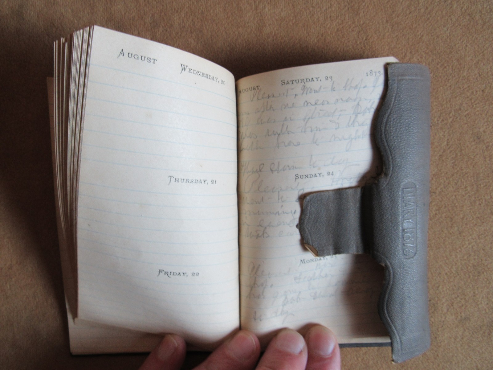 1873 Indian Wars Pocket Diary Notebook Custer Era 1870s