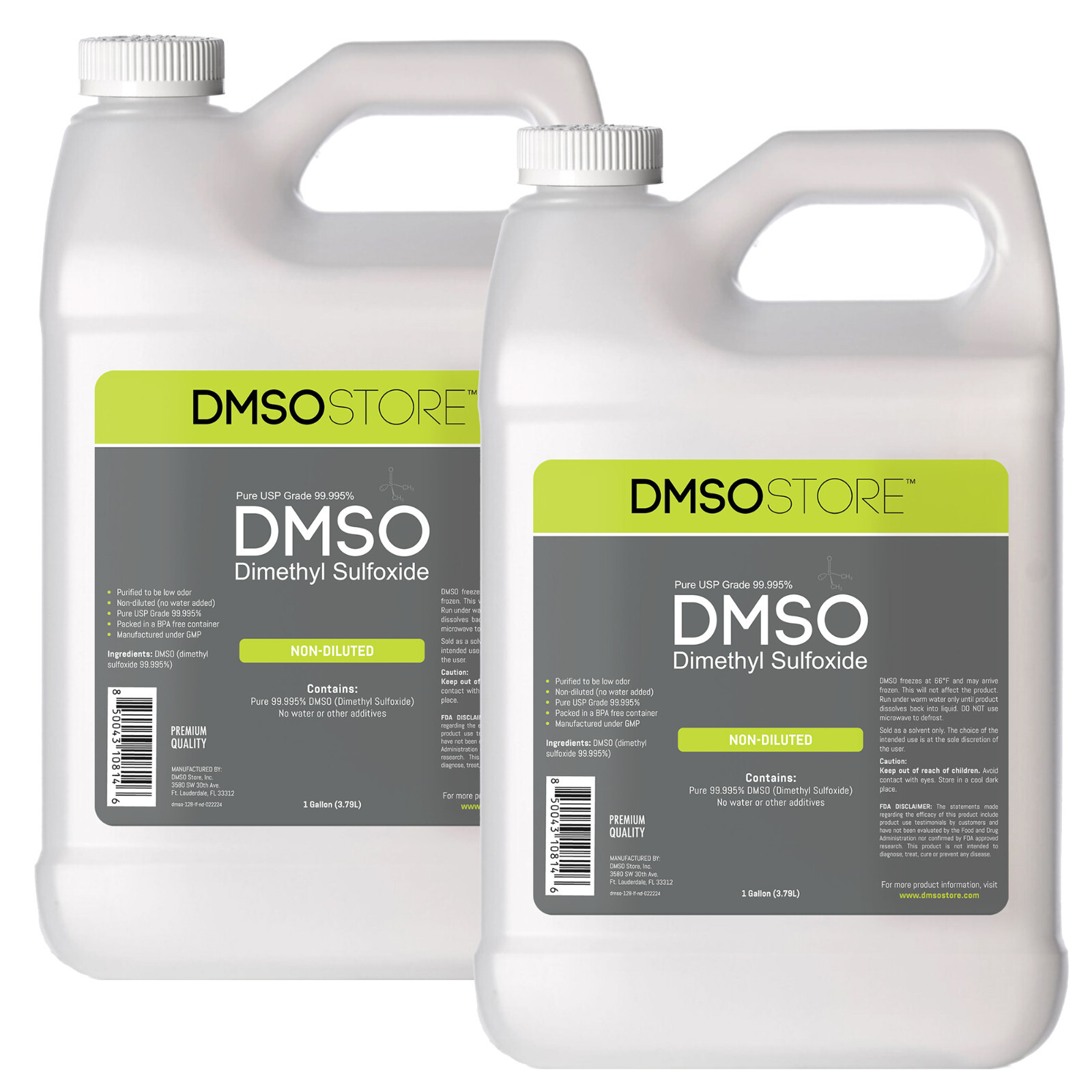 DMSO 2 Gallon Special Non-diluted 99.995% Pharma Grade Liquid in Plastic Jug