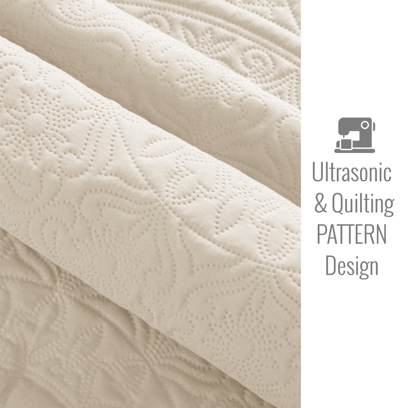 Luxury Bedspread Bedding Set 3 Piece Quilted Coverlet Bed Throw Queen King Size