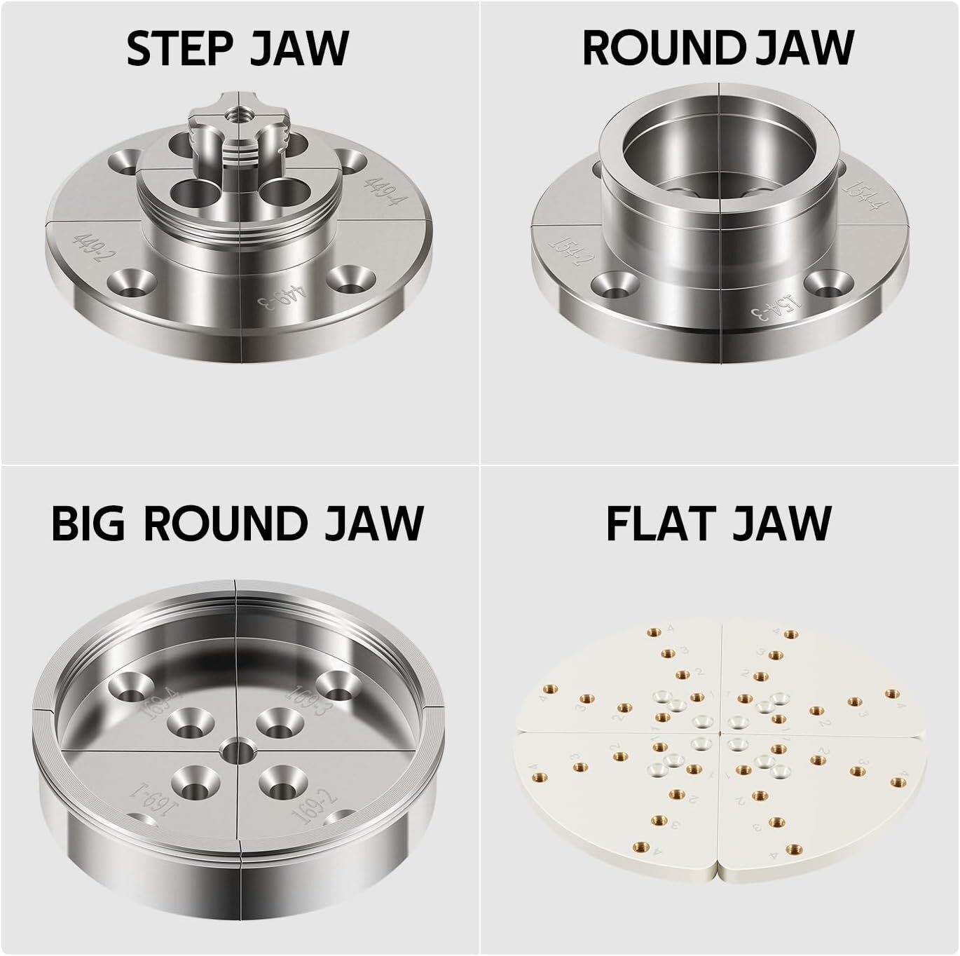 4-Inch Self-Centering Wood Lathe Chuck for Nova 4-Jaw Wood Turning Chuck Set